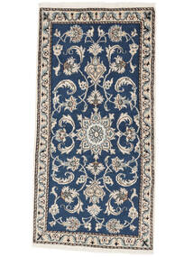  Persischer Nain Teppich 72X142 Schwarz/Beige (Wolle, Persien/Iran)