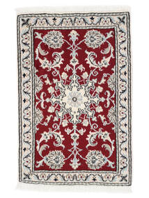  Orientalischer Nain Teppich 60X90 Dunkelrot/Grau Wolle, Persien/Iran Carpetvista