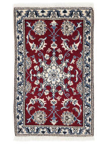  Persischer Nain Teppich 57X94 Schwarz/Dunkelrot (Wolle, Persien/Iran)