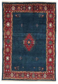 絨毯 ギャッベ キャシュクリ 110X160 ブラック/ダークレッド (ウール, ペルシャ/イラン)