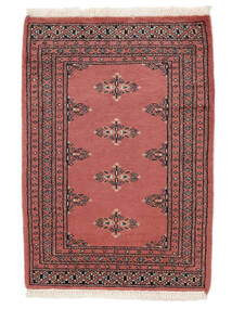 63X90 絨毯 オリエンタル パキスタン ブハラ 2Ply ダークレッド/レッド (ウール, パキスタン) Carpetvista
