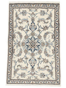 89X137 Nain Teppich Orientalischer Beige/Dunkelgrau (Wolle, Persien/Iran) Carpetvista