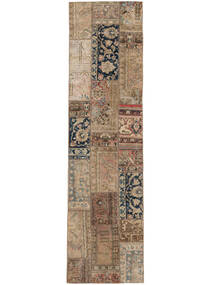 83X307 Patchwork Teppich Moderner Läufer Braun/Orange (Wolle, Persien/Iran) Carpetvista