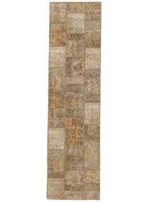 Patchwork Teppich 83X311 Läufer Braun/Orange Wolle, Persien/Iran Carpetvista