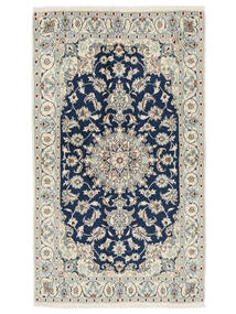  Persischer Nain Teppich 119X201 Beige/Schwarz (Wolle, Persien/Iran)