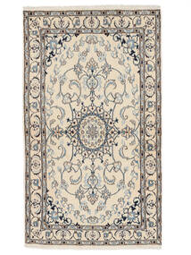  Persischer Nain Teppich 120X206 Beige/Dunkelgrau (Wolle, Persien/Iran)