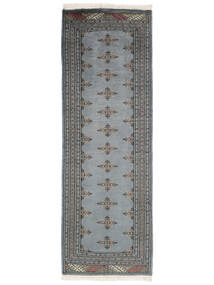 64X189 Pakistan Buchara 2Ply Teppich Orientalischer Läufer Dunkelgrau/Schwarz (Wolle, Pakistan) Carpetvista