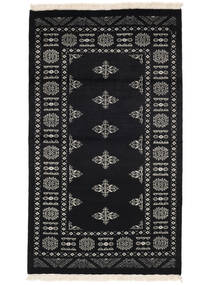 94X161 絨毯 オリエンタル パキスタン ブハラ 2Ply ブラック/ダークグレー (ウール, パキスタン) Carpetvista