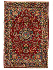  Orientalischer Kerman Teppich 207X307 Dunkelrot/Schwarz Wolle, Persien/Iran Carpetvista