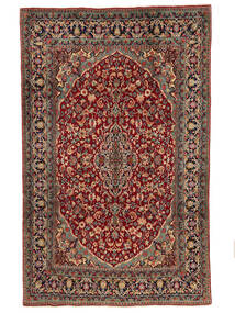  Orientalsk Kerman Sherkat Farsh Tæppe 205X320 Mørkerød/Sort Uld, Persien/Iran Carpetvista