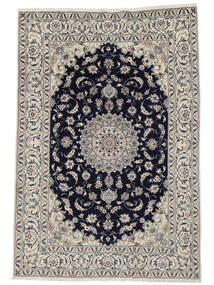 203X295 Nain Rug Oriental Black/Dark Grey (Wool, Persia/Iran) Carpetvista