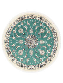  Ø 100 Nain Rug Round Beige/Green Persia/Iran Carpetvista