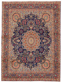 Kerman Teppich 292X395 Dunkelrot/Braun Großer Wolle, Persien/Iran Carpetvista