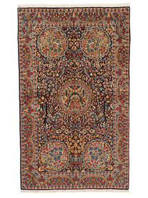  Orientalischer Kerman Sherkat Farsh Teppich 150X247 Braun/Schwarz Wolle, Persien/Iran Carpetvista