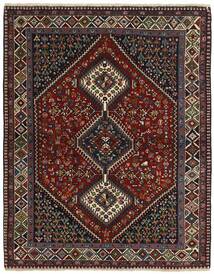  Persischer Yalameh Teppich 152X191 Schwarz/Braun (Wolle, Persien/Iran)