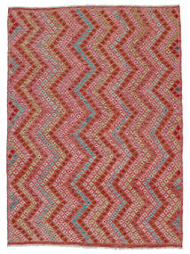絨毯 オリエンタル キリム アフガン オールド スタイル 172X227 ダークレッド/茶色 (ウール, アフガニスタン)