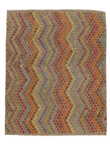  Kelim Afghan Old Style Matot 189X229 Ruskea/Tummanpunainen Carpetvista