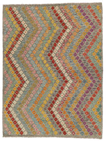  Oriental Kilim Afghan Old Style Rug 178X233 Brown/Dark Green Wool, Afghanistan Carpetvista