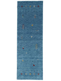 Gabbeh Giza 80X250 Kicsi Kék Futószőnyeg Gyapjúszőnyeg