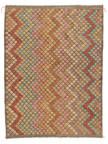 185X249 絨毯 キリム アフガン オールド スタイル オリエンタル 茶色/オレンジ (ウール, アフガニスタン) Carpetvista