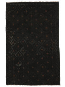 Kelim Afghan Old Stil Teppich 158X242 Schwarz Wolle, Afghanistan Carpetvista
