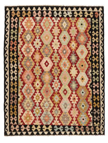 200X255 絨毯 オリエンタル キリム アフガン オールド スタイル 茶色/ダークレッド (ウール, アフガニスタン) Carpetvista
