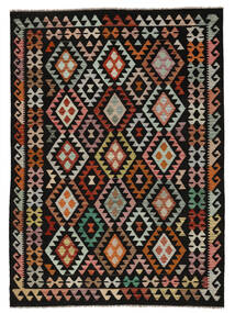 Tapete Kilim Afegão Old Style 179X250 Preto/Castanho (Lã, Afeganistão)