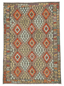  Kelim Afghan Old Style Teppe 176X250 Brun/Grønn Carpetvista