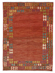  176X240 Kilim Afghan Old Style Rug Dark Red/Brown Afghanistan Carpetvista