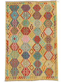  Kilim Afghan Old Style Tappeto 200X306 Di Lana Arancione/Verde Carpetvista
