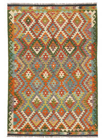  Kelim Afghan Old Style 165X241 Ullmatta Brun/Grön Carpetvista