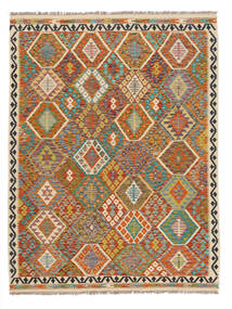 絨毯 キリム アフガン オールド スタイル 187X247 茶色/ブラック (ウール, アフガニスタン)