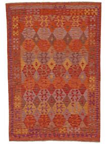  Orientalsk Kelim Afghan Old Style Teppe 192X302 Mørk Rød/Brun Ull, Afghanistan Carpetvista
