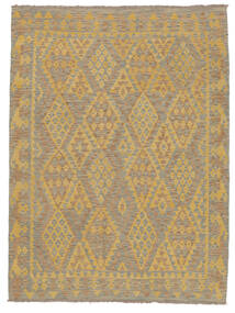  Kilim Afghan Old Style Tapis 180X240 De Laine Marron/Orange Carpetvista