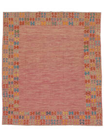  Kelim Afghan Old Style Matot 262X300 Punainen/Tummanpunainen Carpetvista