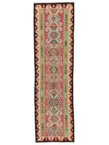 83X295 Kelim Afghan Old Style Orientalisk Hallmatta Mörkröd/Mörkgul (Ull, Afghanistan) Carpetvista