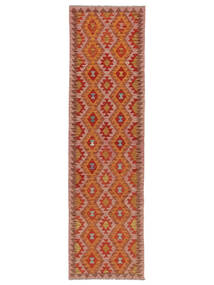 Kelim Afghan Old Style Matot Matto 83X293 Käytävämatto Ruskea/Tummanpunainen Villa, Afganistan Carpetvista