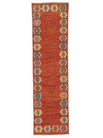 80X294 Kilim Afghan Old Style Rug Oriental Runner
 Dark Red/Brown (Wool, Afghanistan) Carpetvista
