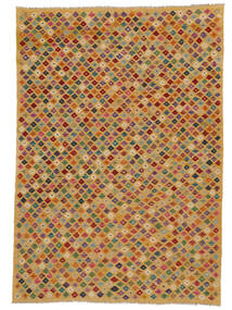 Tappeto Orientale Kilim Afghan Old Style 209X292 Marrone/Rosso Scuro (Lana, Afghanistan)