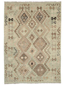  Kilim Afegão Old Style Tapete 148X211 Lã Laranja/Castanho Pequeno Carpetvista