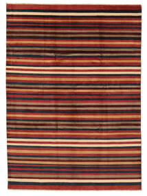 Modern Afghan Fine Teppich 253X348 Schwarz/Dunkelrot Großer Wolle, Afghanistan Carpetvista