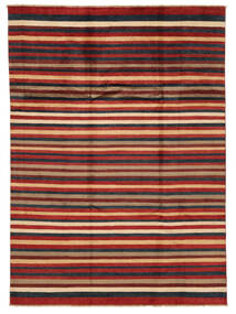  244X338 Gestreift Groß Modern Afghan Fine Teppich Wolle, Carpetvista