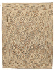 305X396 絨毯 オリエンタル キリム アフガン オールド スタイル 茶色/オレンジ 大きな (ウール, アフガニスタン) Carpetvista