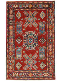 Kazak Fine Teppich 92X150 Dunkelrot/Schwarz Wolle, Afghanistan Carpetvista