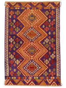 Kelim Afghan Old Style Vloerkleed 205X314 Zwart/Donkerrood Wol, Afghanistan Carpetvista