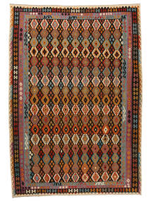 421X601 絨毯 キリム アフガン オールド スタイル オリエンタル ブラック/ダークレッド 大きな (ウール, アフガニスタン) Carpetvista