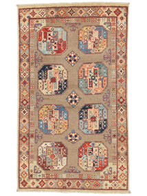Kazak Fine Teppich 89X150 Braun/Orange Wolle, Afghanistan Carpetvista
