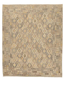 絨毯 オリエンタル キリム アフガン オールド スタイル 322X376 オレンジ/茶色 大きな (ウール, アフガニスタン)