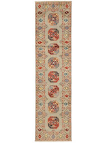 Kazak Fine Rug 81X314 Runner
 Brown/Orange Wool, Afghanistan Carpetvista