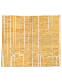 Contemporary Design Teppich 133X155 Orange/Beige Wolle, Afghanistan Carpetvista